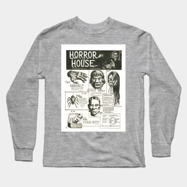 Horror House Long Sleeve T-Shirt by TimPangburn